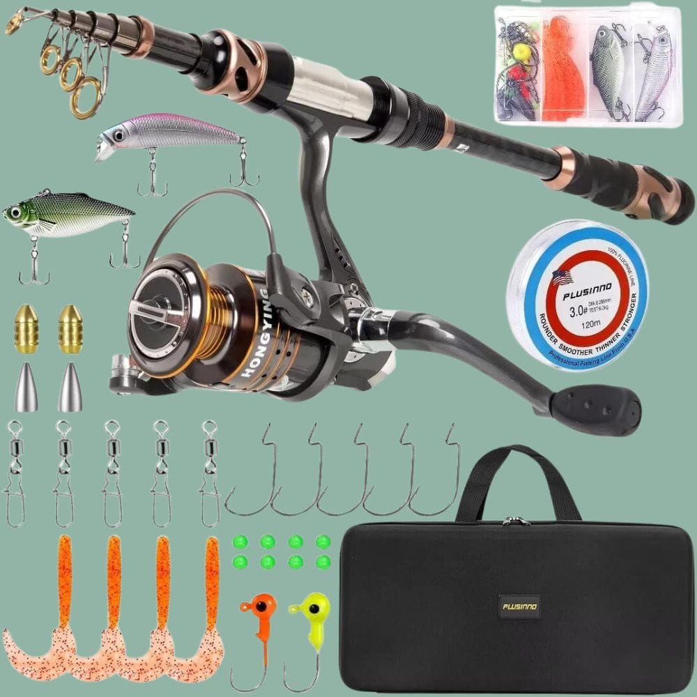 PLUSINNO Fishing Rod and Reel Combo