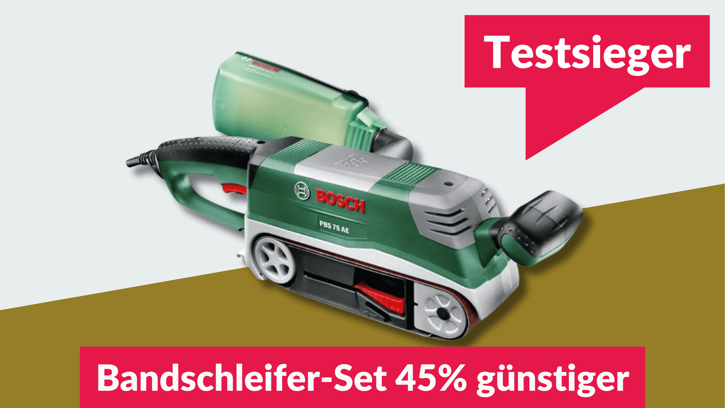 Bandschleifer mit Zubehör: Testsieger Bosch PBS 75 AE Set reduziert Test: Bandschleifer Deal