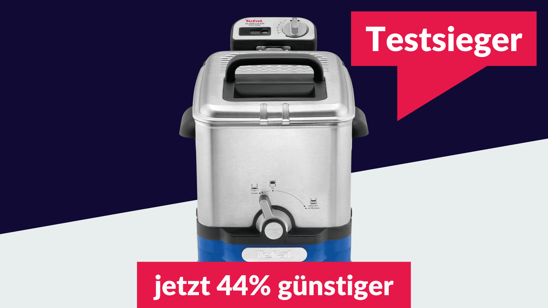 Heiß, fettig und preiswert: Tefal FR8040 Oleoclean Pro im Angebot Test: Deal News Tefal Fritteuse