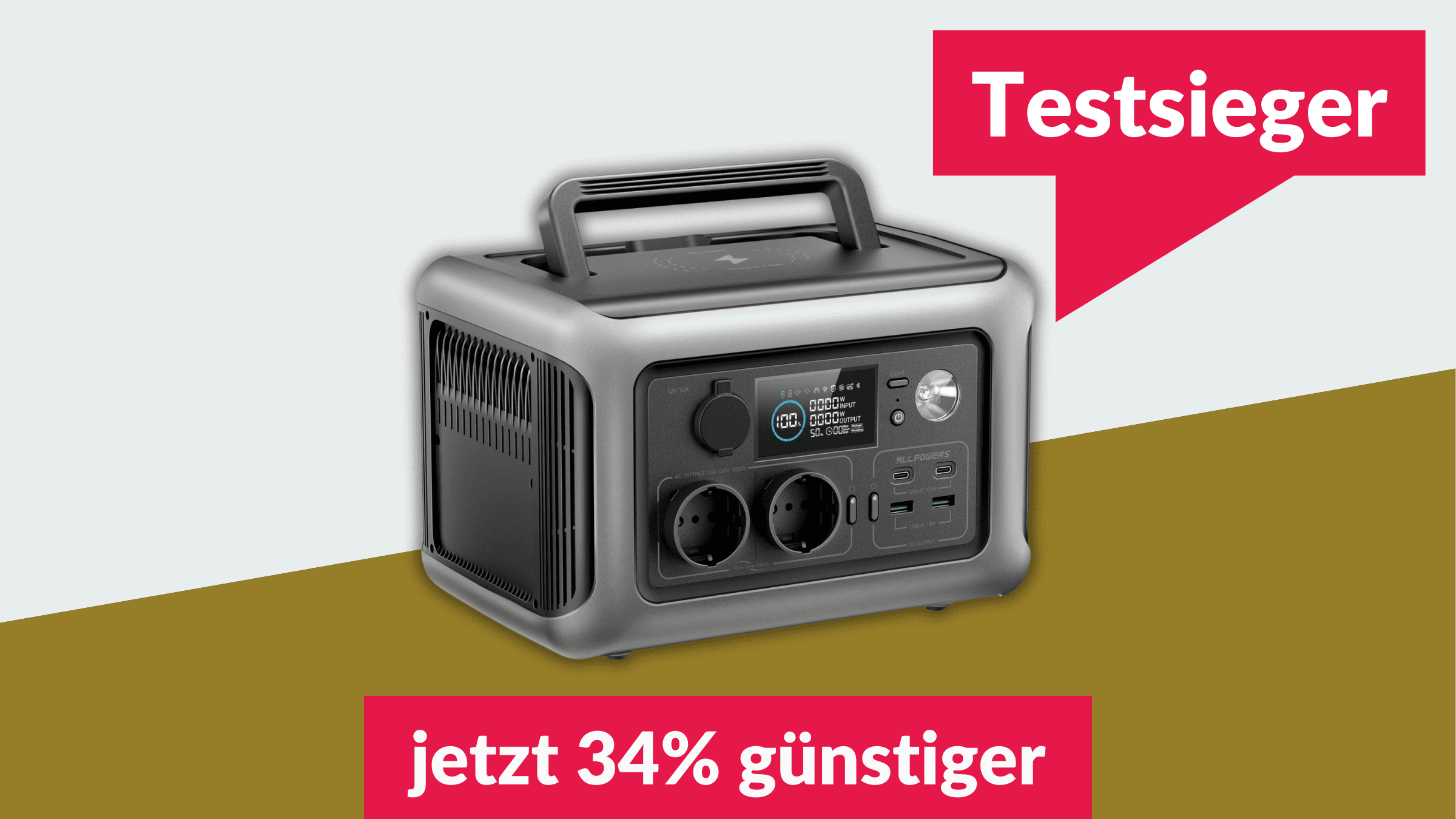 Deal unter Strom: Powerstation-Testsieger Allpowers R600 reduziert Test: Powerstation Deal