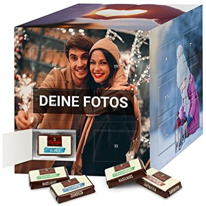 Test Advents­kalender für Männer: PhotoFancy - Würfel Adventskalender mit eigenen Fotos gestalten - Adventskalender Würfel mit Schokolade und Fotos personalisieren