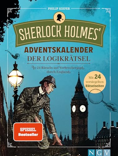 Test Advents­kalender für Männer: Sherlock Holmes' Adventskalender der Logikrätsel: In 24 Rätseln auf Verbrecherjagd durch England | Mit 24 versiegelten Rätselseiten