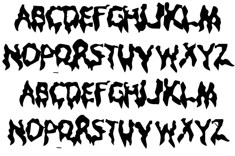 Droopy Poopy font specimens