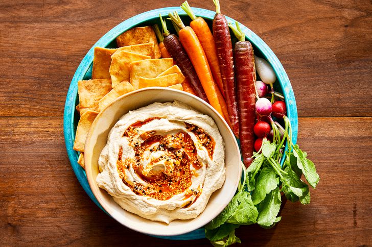 Tahini-Tofu Dip With Chili Crunch