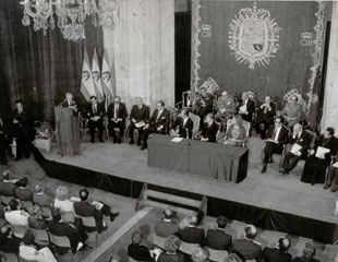 Acto de constitución de la Fundación Príncipe de Asturias.