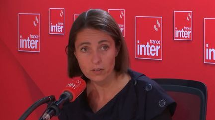 La secrétaire générale de la CGT, Sophie Binet, le 11 juin 2024 sur France Inter. (FRANCE INTER / RADIO FRANCE)