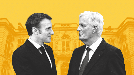 Les relations entre Emmanuel Macron et son nouveau chef du gouvernement Michel Barnier, nommé le 5 septembre 2024, vont être attentivement scrutées. (HELOISE KROB / FRANCEINFO)