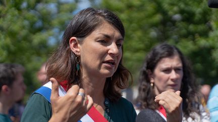 La députée LFI Aurélie Trouvé le 18 juillet 2024 (CLAIRE SERIE / HANS LUCAS)