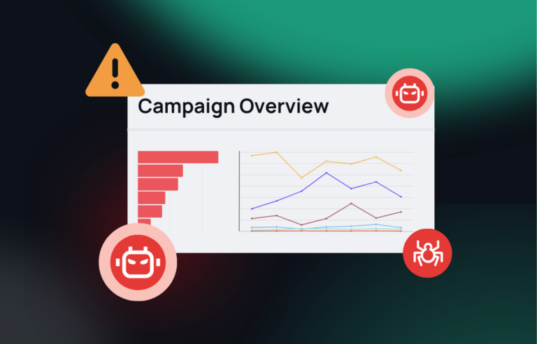 Visualization of a dashboard showing how bots are infiltrating the metrcis