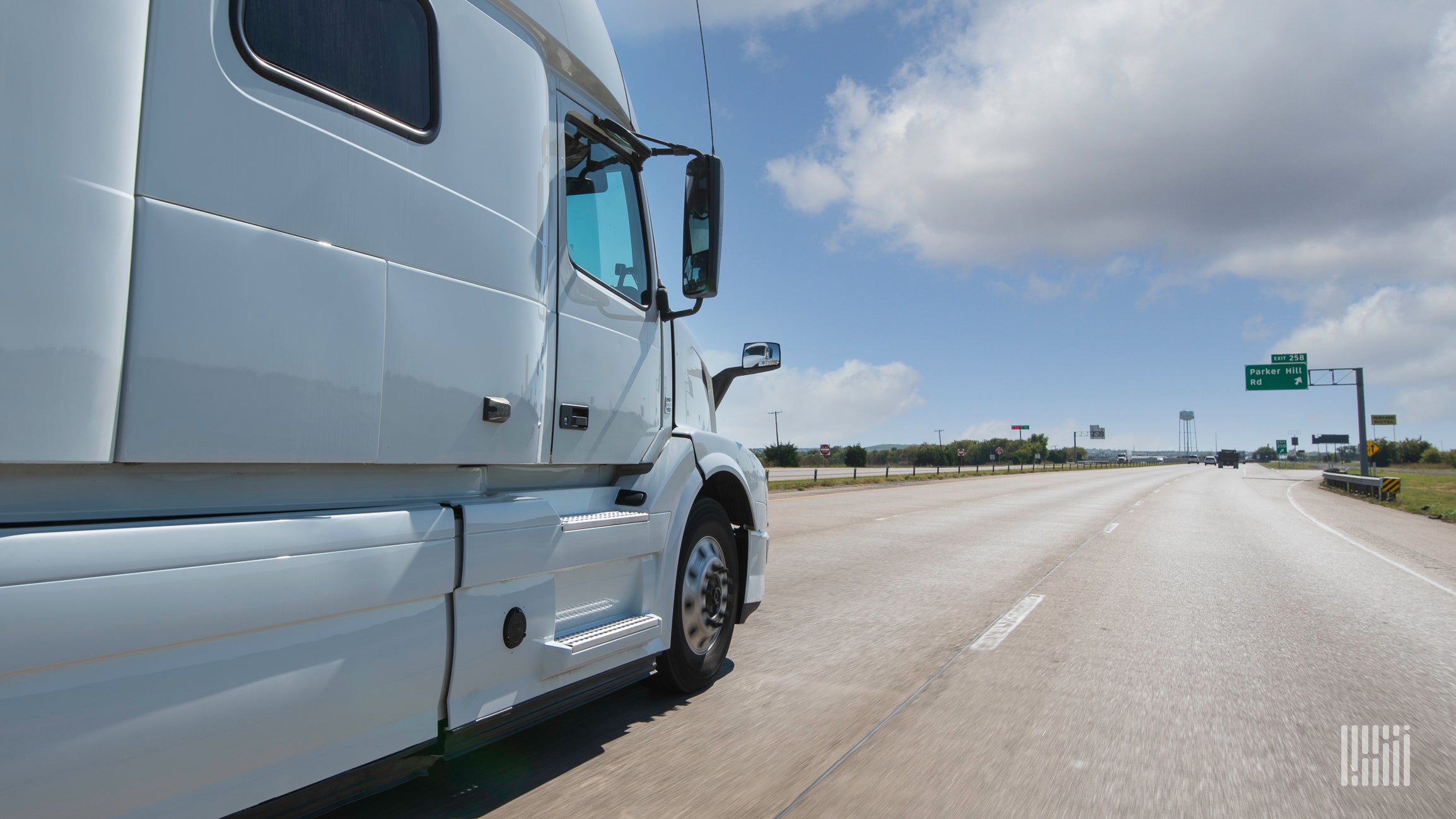 Silver truck n highway