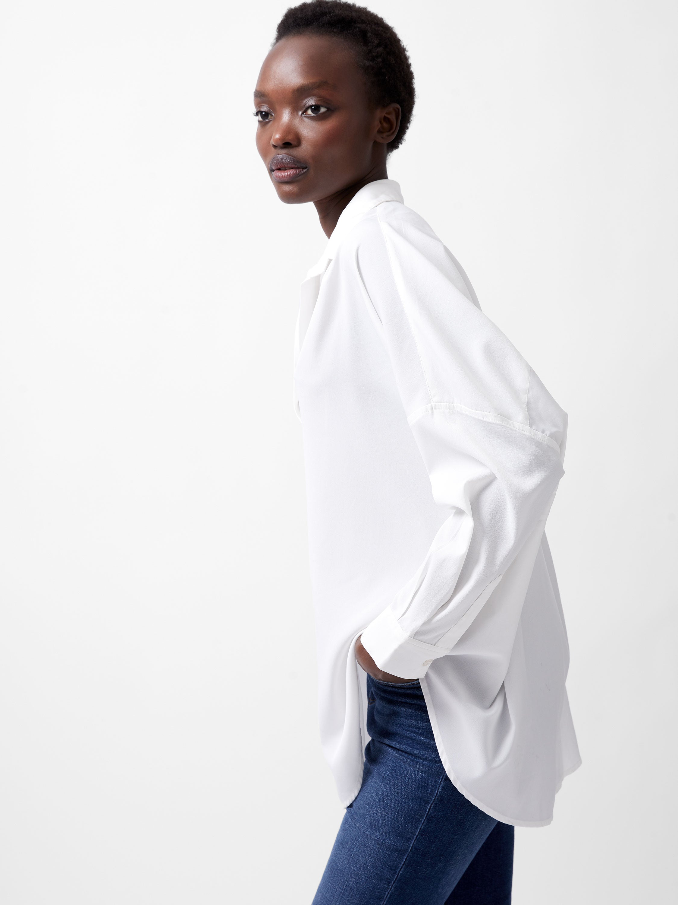 Rhodes Recycled Crepe Popover Shirt