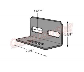 Garage Door Lock Bar Guide on door Line Drawing