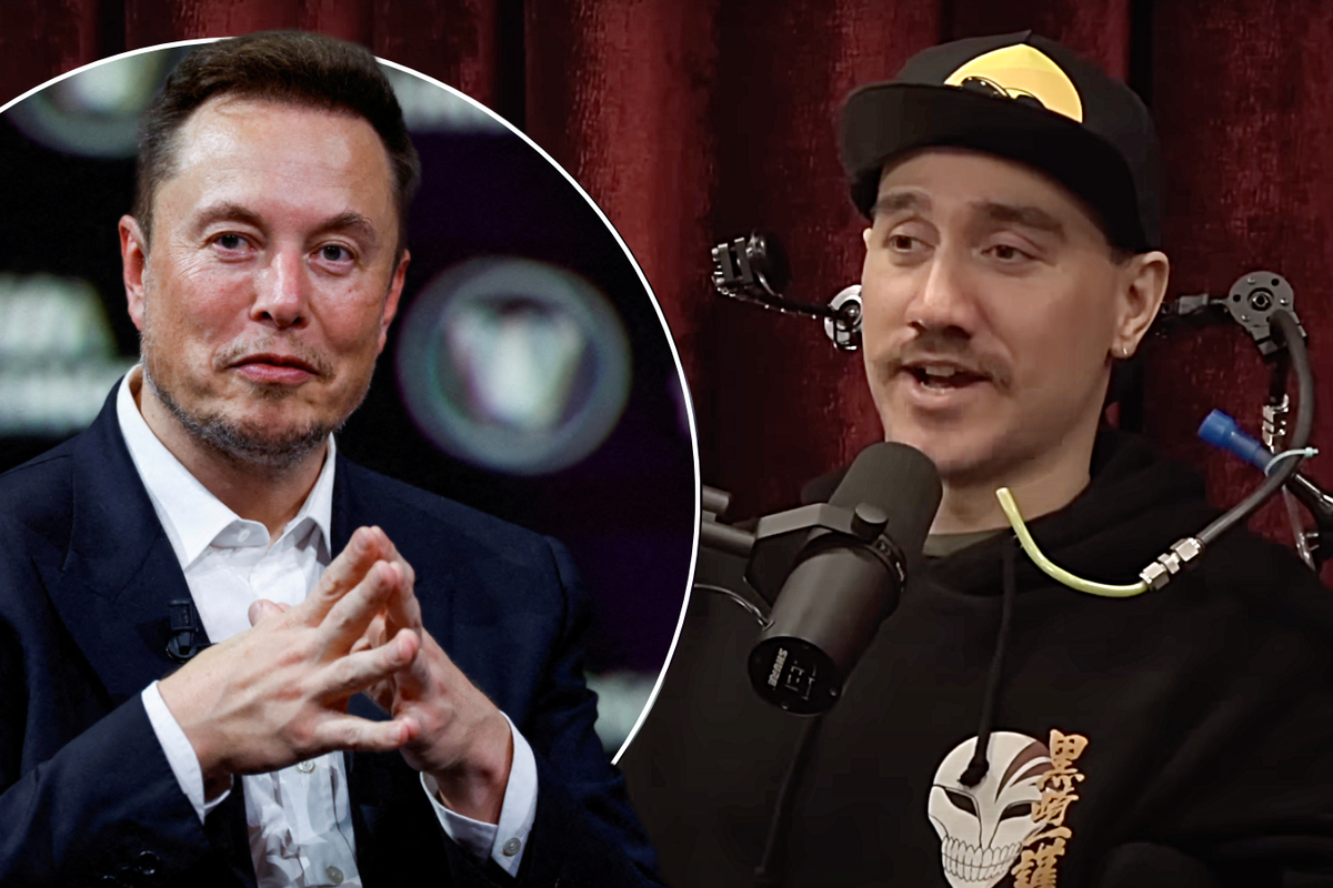 split image showing neuralink human patient noland arbaugh, and billionaire entrepreneur elon musk   