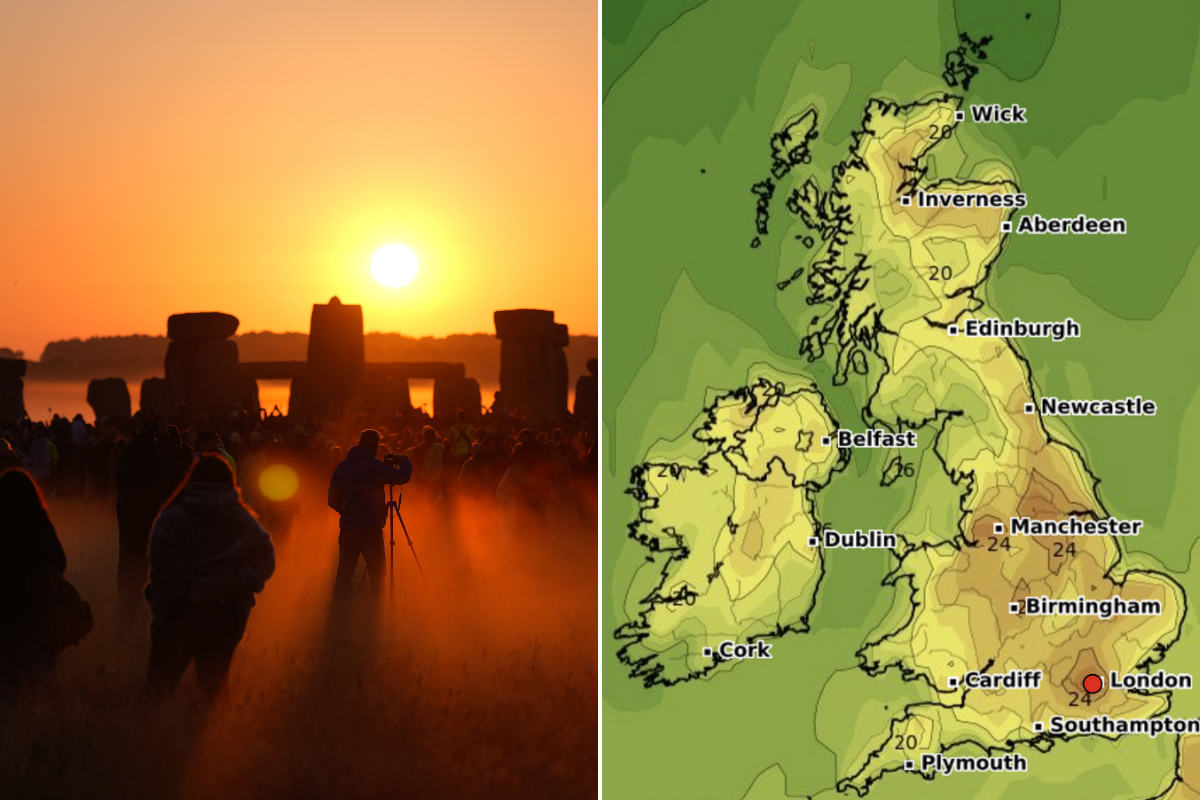 Weather forecast map/Stonehenge