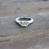 princess cut diamond vintage engagement ring