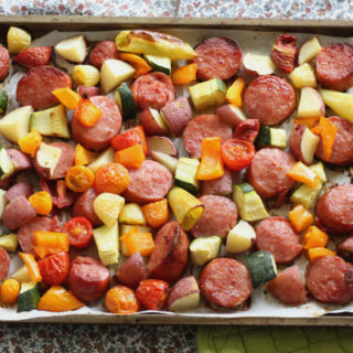 Smoked Sausage Sheet Pan Meal!