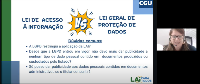 CGU promove live sobre acesso a informações pessoais nos pedidos de acesso à informação