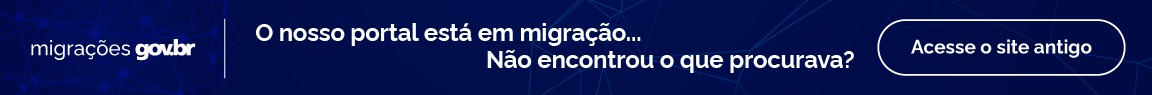 Banner azul de Acesse o site antigo