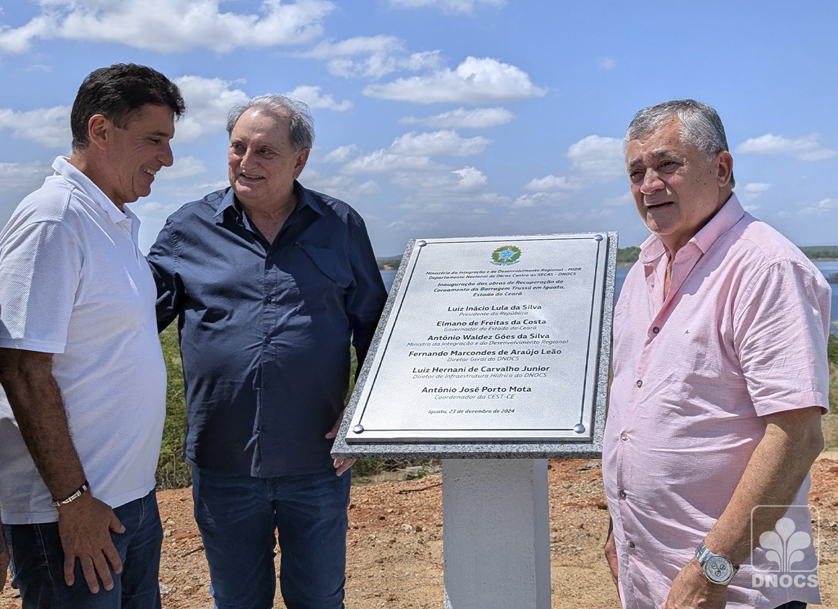 DNOCS entrega obras de recuperação e manutenção da Barragem do Açude Trussu, em Iguatu/CE