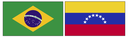 Bandeira bilateral Brasil-Venezuela