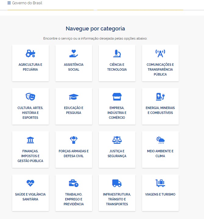 categorias de 1º nível