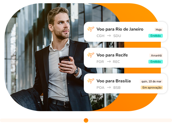 Viagens aéreas com o app VOLL