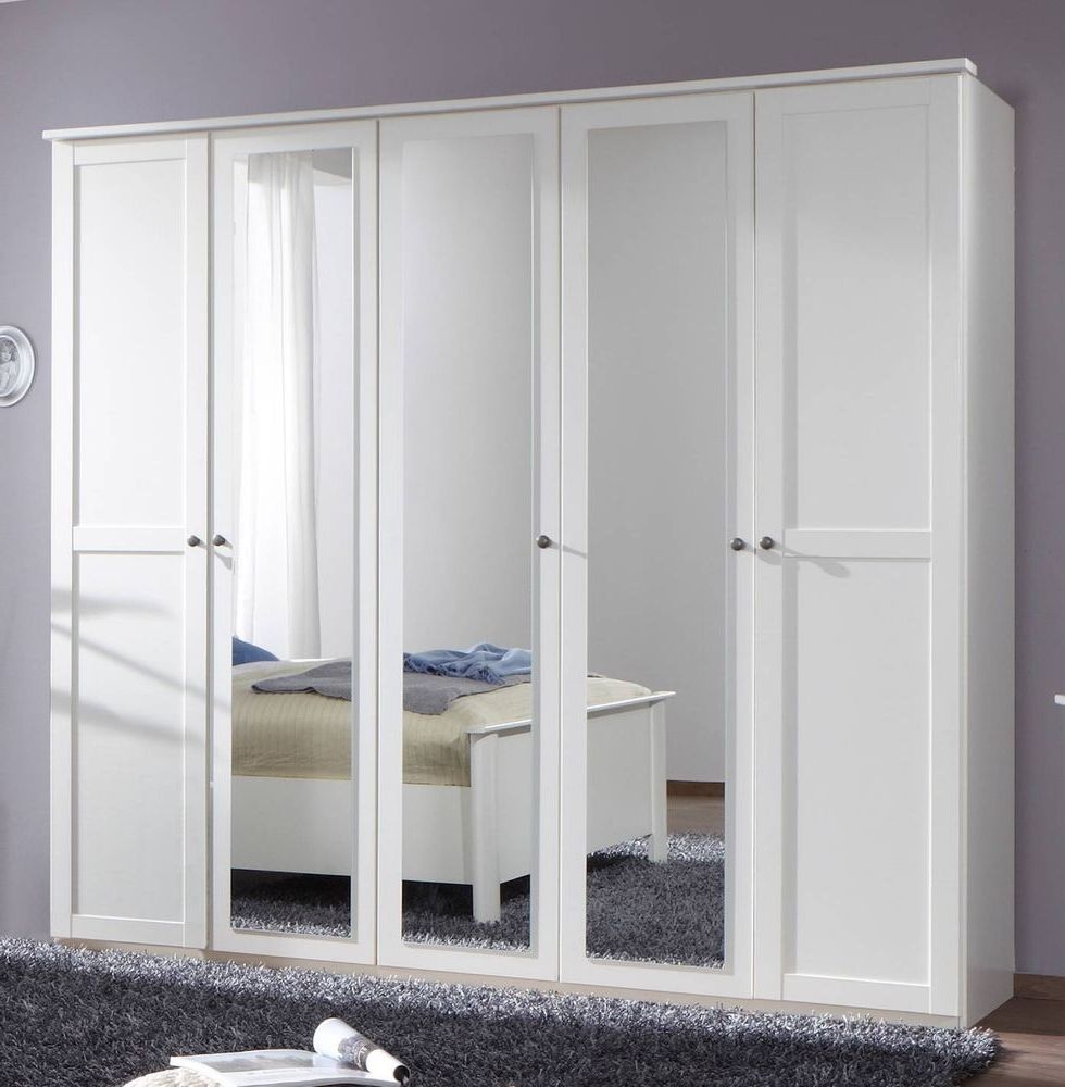 Best And Newest White 3 Door Wardrobe With Drawers And Mirror Armoire Corner Pertaining To Large White Wardrobes With Drawers (View 12 of 15)