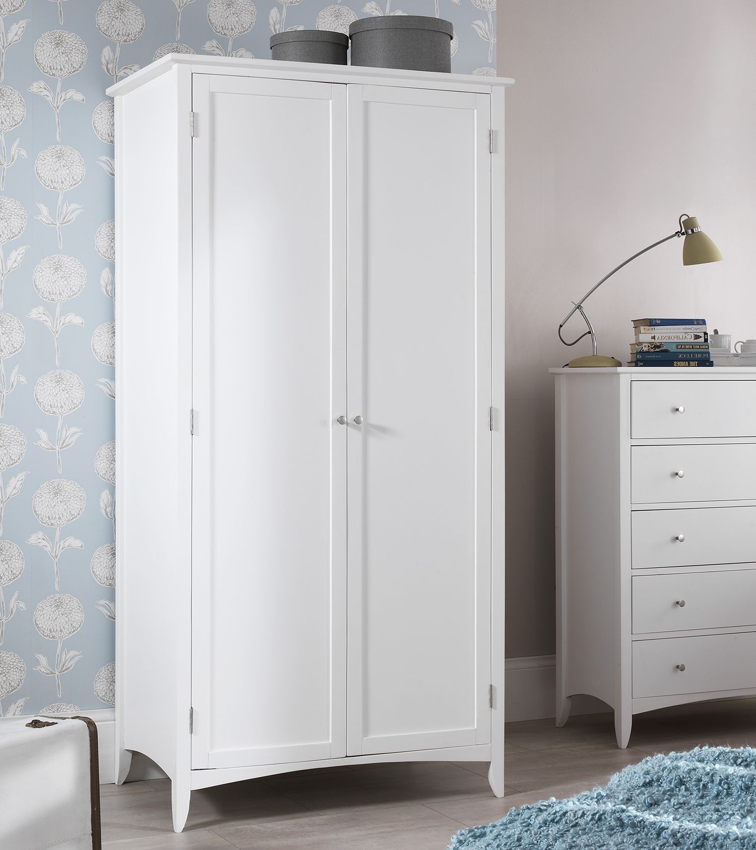 Large White Wardrobes With Drawers Intended For Popular Edward Hopper White Double Wardrobe, Quality Large Wardrobe, Shelf (View 4 of 15)