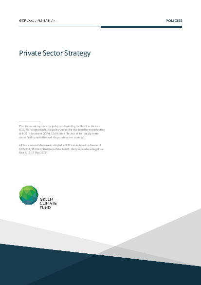 Document cover for  Private Sector Strategy