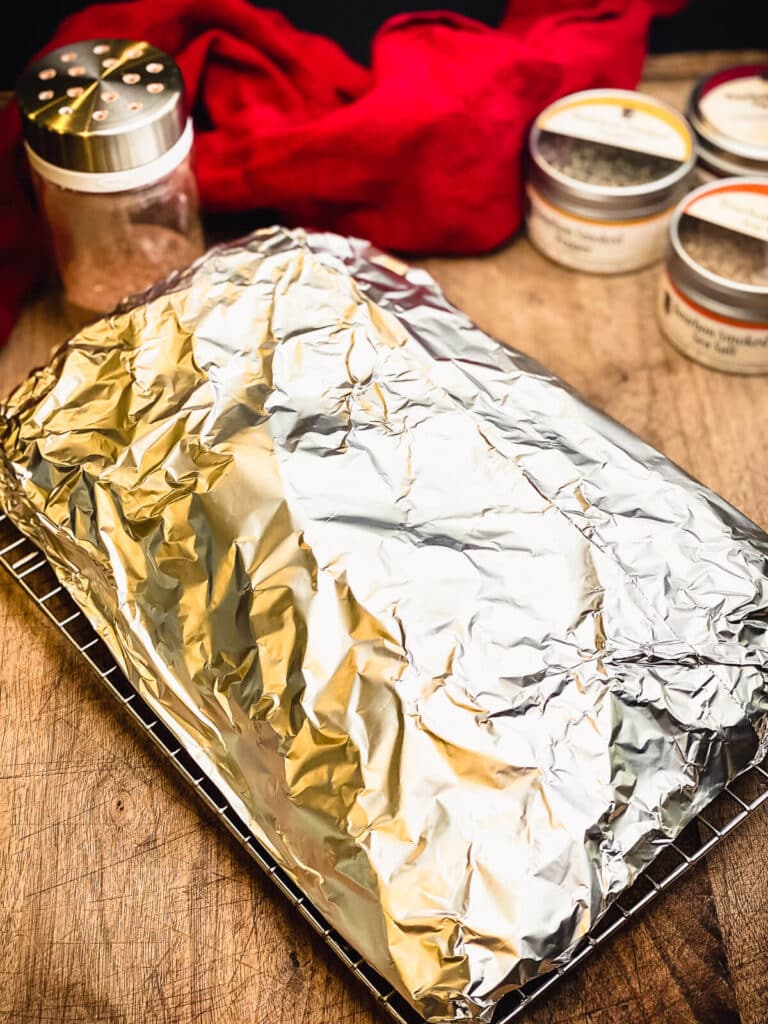 beef ribs wrapped in foil