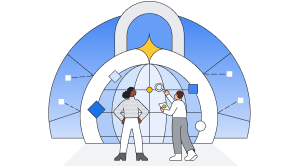 Google Cloud illustration depicting control and visibility