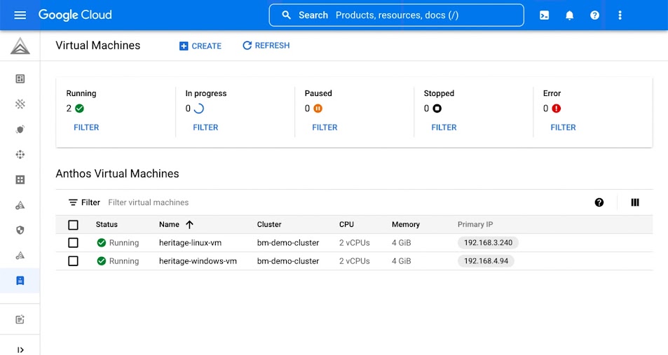 Anthos for VMs