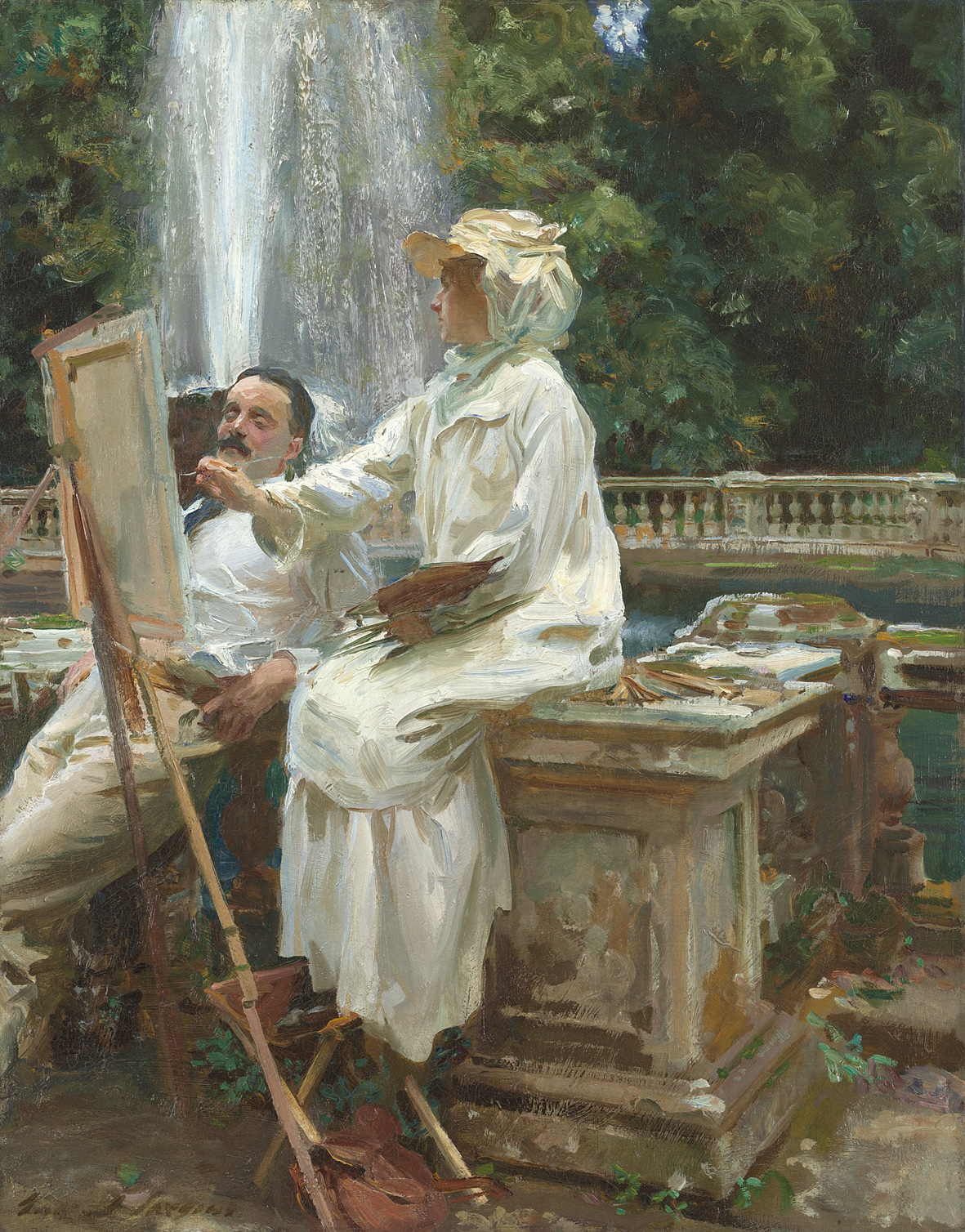 The Fountain, Villa Torlonia, Frascati, Italy by John Singer Sargent