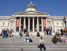 The National Gallery - Exterior looking on to Trafalgar Square.