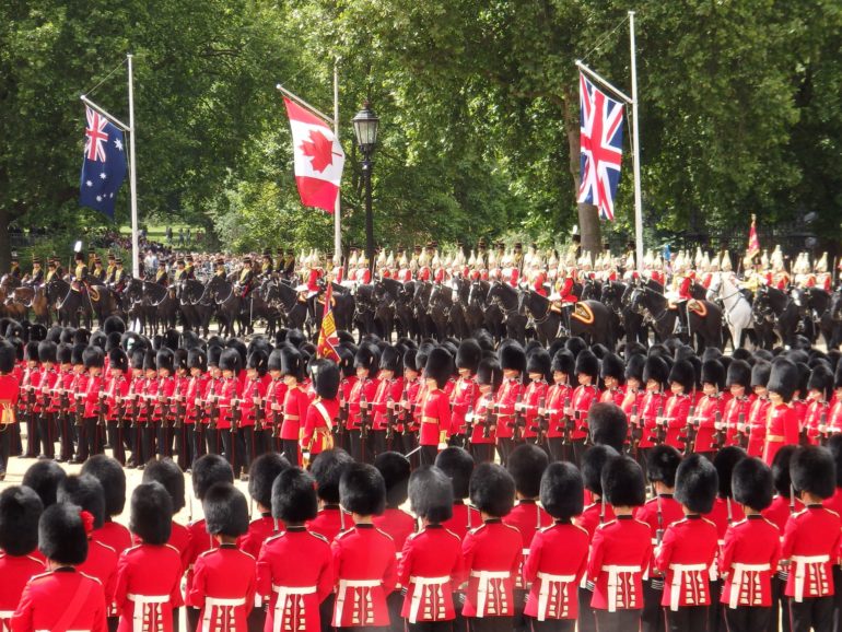 Trooping the Colour is an annual event that takes place on Horse Guards Parade near London's St James's Park, marking The Queen's official birthday.