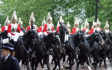 Trooping the Colour is an annual event that takes place on Horse Guards Parade near London's St James's Park, marking The Queen's official birthday.