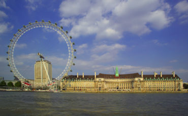 South Bank - View across the River Thames showing the iconic London Eye and historic County Hall building. Photo Credit: ©Visit London Images.