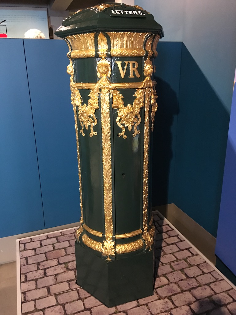 The Postal Museum in London: Original Royal Mail postbox. Photo Credit: © Edwin Lerner. 