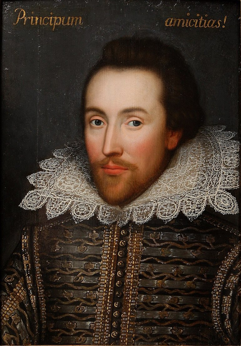 William Shakespeare portrait known as the Cobbe painting. Photo Credit: © Public Domain via Wikimedia Commons. 