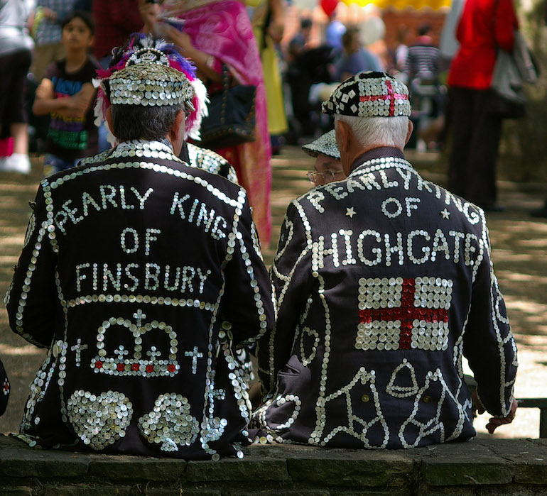 Pearly Kings at Highgate Festival. Photo Credit: © Julian Osley via Wikimedia Commons.