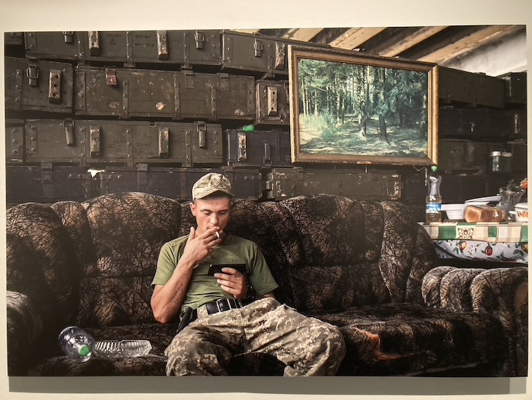 Ukrainian Soldier, Donbas 2018 at Imperial War Museum in London. Photo Credit: © Rick Jones.