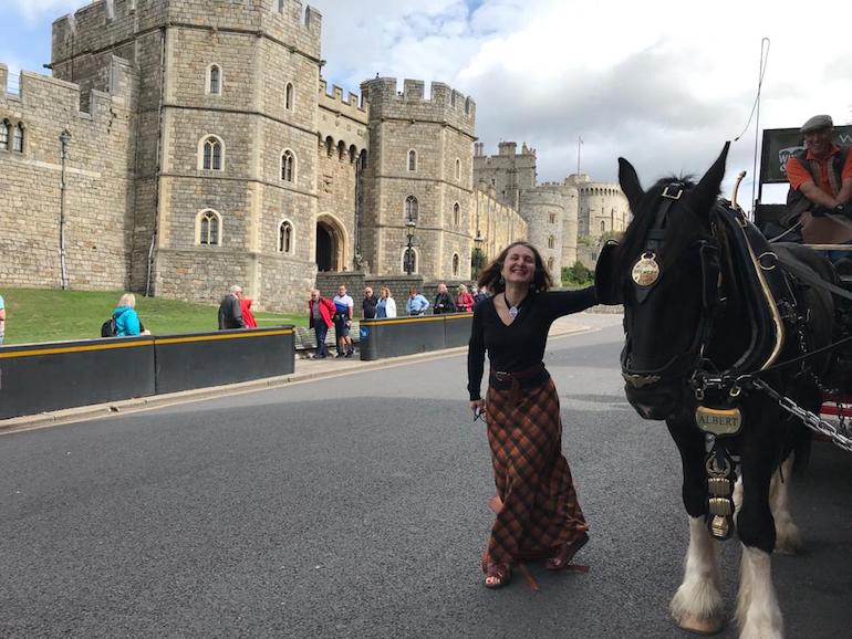  Albert the dray horse and Leila Sukiur. Photo Credit: © Ildi Pelikan.