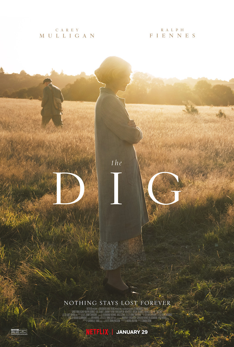 Movie poster for Netflix The Dig film based on book John Preston. Photo Credit: © Netflix.