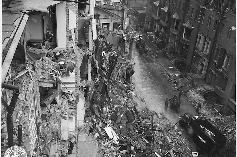 Bomb damage in Chelsea area of London during World War II. Photo Credit: © Imperial War Museum. 