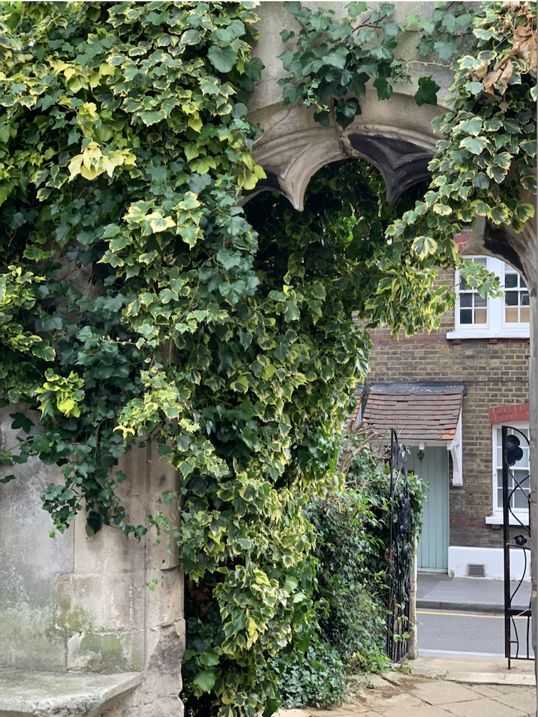 All Hallows Church was bombed in the war. Overgrown graveyards, known as 'itchy parks' were a place people could hook up. Photo Credit: © Antony Robbins.