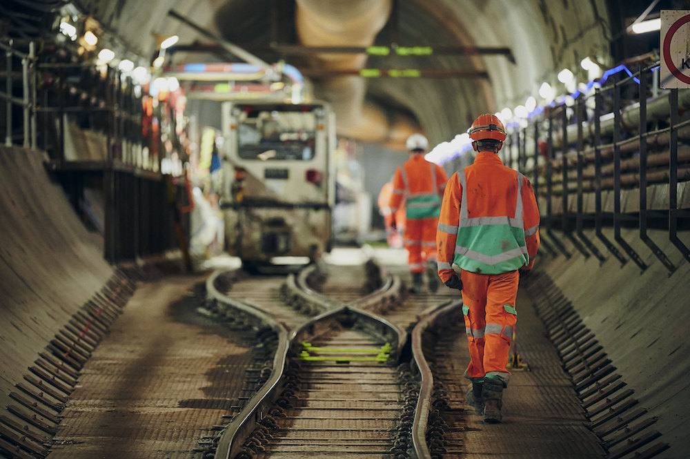 Workmen building a 25km Super Sewer under the River Thames. Photo Credit: © Tideway London.