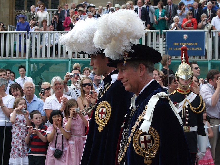 Prince William and Charles at Garter Day 2008. Photo Credit: © Ibagli via Wikimedia Commons.