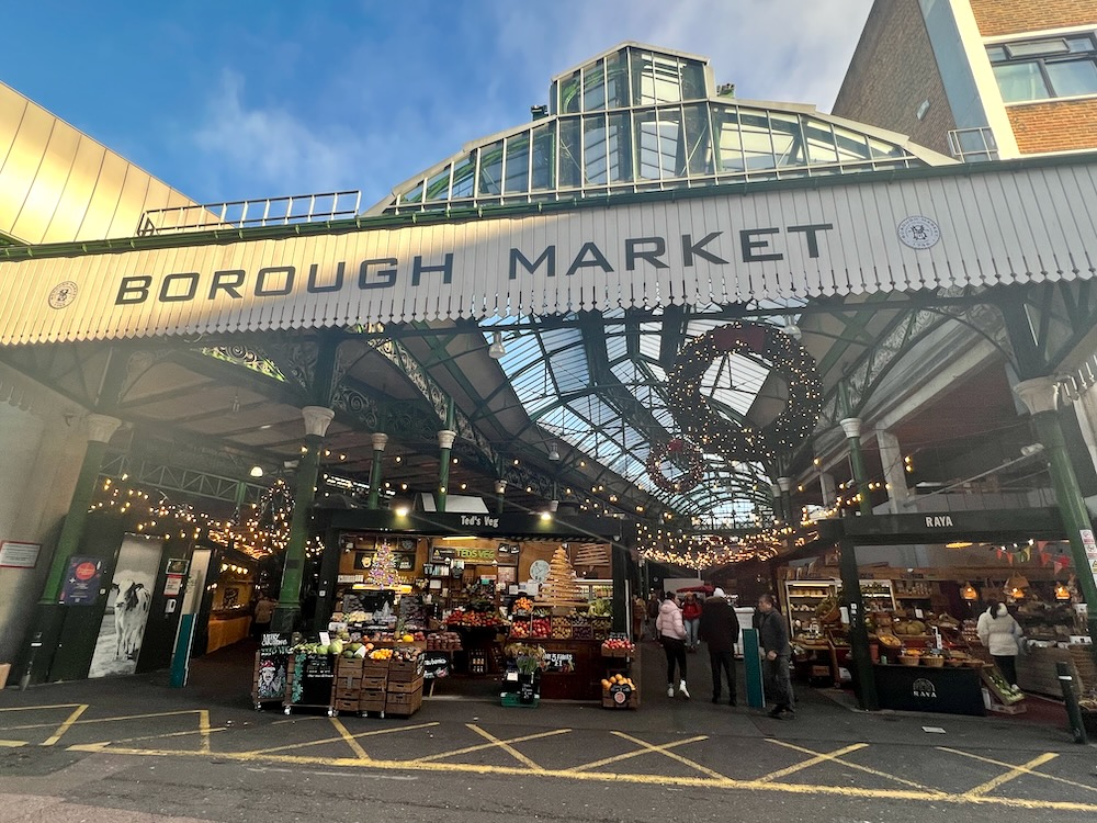 Entrance to Borough Market in London. Photo Credit: © Ursula Petula Barzey.