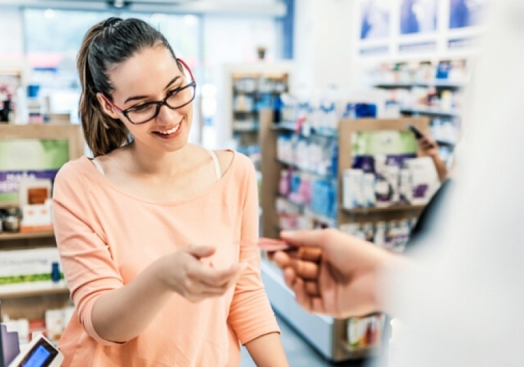 Patient at a pharmacy