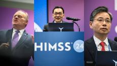 Hal Wolf of HIMSS, Samsung Medical Center's Dr Poong-Lyul Rhee, and Dr Kyung-Hwan Kim of Seoul National University Hospital